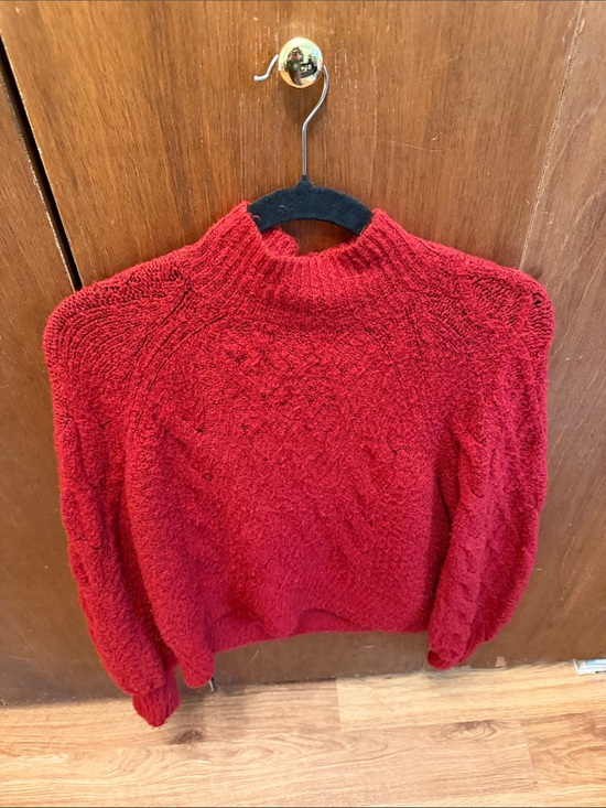 Abercrombie & Fitch Sweaters - Abercrombie & Fitch Red Textured Mock Neck Sweater